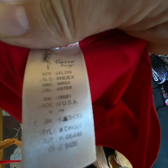 Red spandex mini dress - Picture 3 of 3